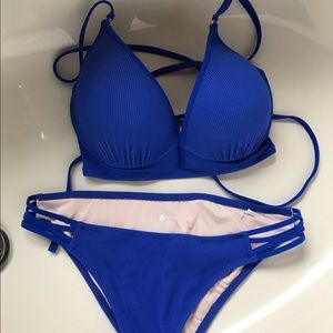 Nwot bikini Swimsuit shade and shore royal blue